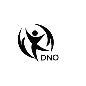 Classic Shield Logo with Stars and DNQ Letters &ndash; Premium Badge or Security Brand Identity. DNQ Letter Logo.
