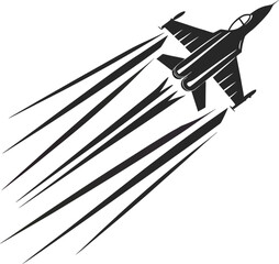 Vector illustration of an airplane icon with a sleek design combining 3D and line art style representing business, technology, and success concepts