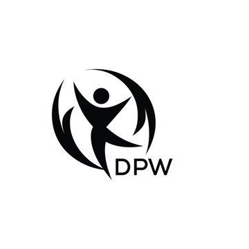 Classic Shield Logo with Stars and DPW Letters &ndash; Premium Badge or Security Brand Identity. DPW Letter Logo.
