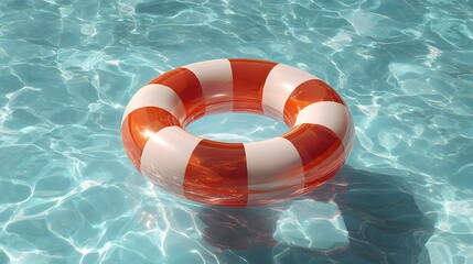 Naklejka premium Summer, swimming ring