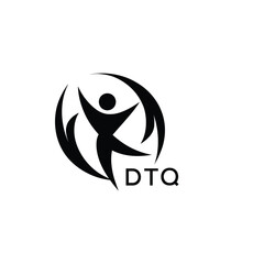 Fototapeta premium Classic Shield Logo with Stars and DTQ Letters – Premium Badge or Security Brand Identity. DTQ Letter Logo. 