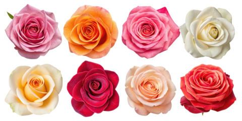 Beautiful roses various colors create stunning floral display that captivates heart and soul. Each rose flower showcases unique beauty and charm
