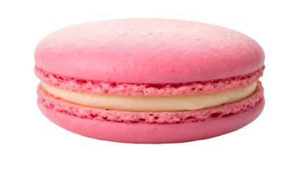 macaron with a dark filling and a slightly cracked shell isolated on white background 67519533 1