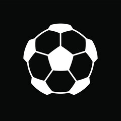 Fototapeta premium White Soccer Ball Silhouette with Black and White Geometric Pattern