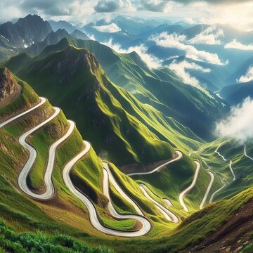 Switchbacks on Slope A series of tight switchbacks climbs relent