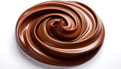 Swirling dark chocolate spread