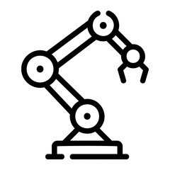 robotic arm Line Icon