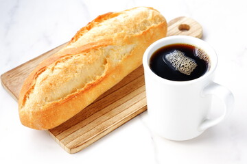 Cup of Coffee with Baguette
