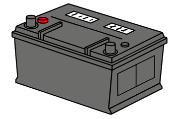 Car battery isolated on a white background