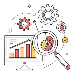Fototapeta premium Data analysis illustration