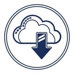 Download cloud icon graphic