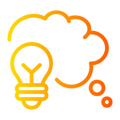 think idea Line Gradient Icon