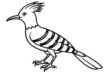 Hoopoe Silhouette Design