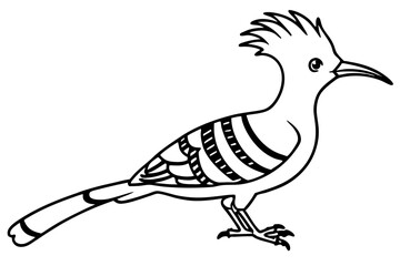 Obraz premium Hoopoe Silhouette Design