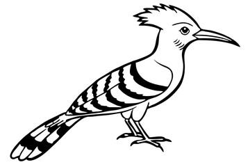 Hoopoe Silhouette Design