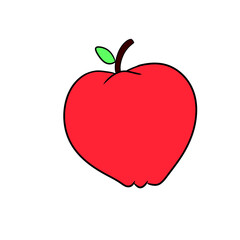 Fototapeta premium apple education icon illustration design