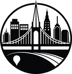 silhouette of the bridge