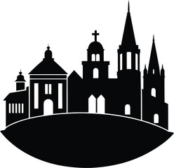 vector illustration of church