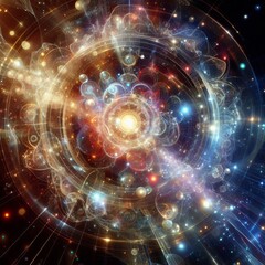 A melodious symphony of holographic textures and ethereal light