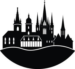 Obraz premium vector illustration of a castle