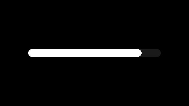 Simple animation of filling an empty line. Concept of loading, unloading and waiting for a progress bar.