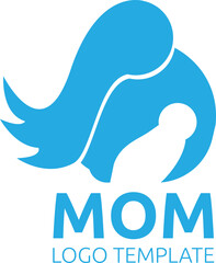 Mom and baby logo template, suitable for baby shop 