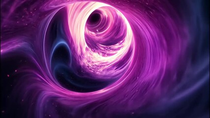 Hypnotic purple energy vortex swirling into digital tunnel. - Powered by Adobe