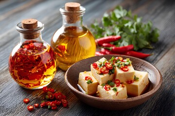 Tahu Gejrot with Spicy Vinegar and Chili Oil