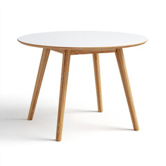 3D table mockup isolated on a white background