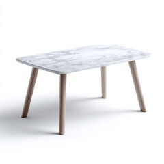 3D table mockup isolated on a white background