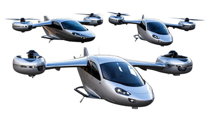Flying car isolated on transparent background. Png