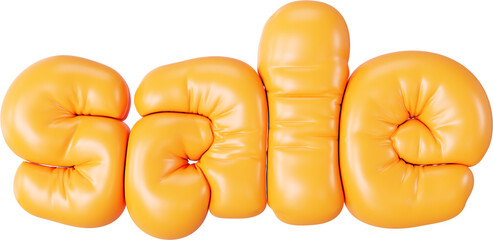 Orange fall 3D inflatable plastic Sale lettering sticker in a trendy balloon style. Marketing typography promotion graphic isolated clipart © lisagerrard99