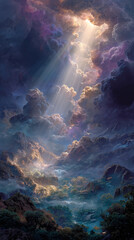A breathtaking moment of creation depicted in a hyper-realistic or highly detailed scene