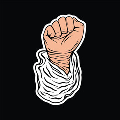 Fist Hand Gesture Vector Illustration