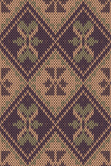 Handcrafted-Inspired Geometric Knit Design for Winter and Rustic Themes