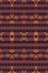 Handcrafted-Inspired Geometric Knit Design for Winter and Rustic Themes