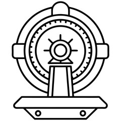 Mechanical Force Meter Line Art Icon