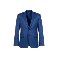 Elegant blue mens blazer jacket professional style man on transparent background