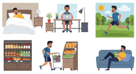 Fototapeta premium vector illustration of business people in the office