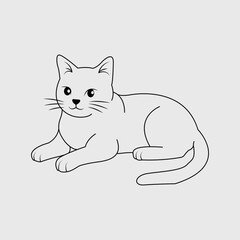 The Relaxed Sitting Cat