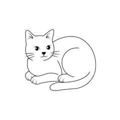 The Sleeping Curled-Up Cat