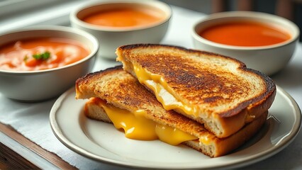 Grilled cheese sandwich and tomato soup recipe homemade comfort food lunch dinner idea