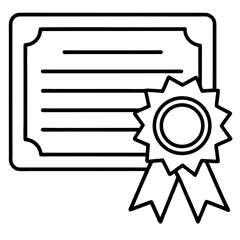 Minimalist Certificate Badge Vector Illustration