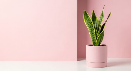 Snake plant in pink pot for sale indoor houseplant sansevieria trifasciata home decor plant delivery
