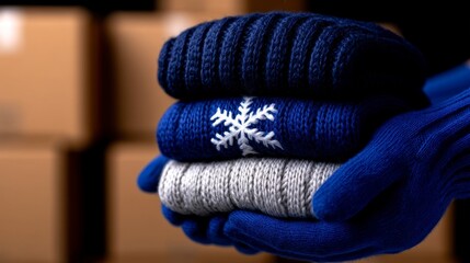Assemble winter care packages with scarves gloves and socks and deliver them along with food to local shelters. Creating comforting bundles for needy individuals a winter warmth initiative