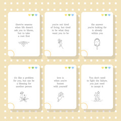 minimalist positive daily affirmation card deck design pack 