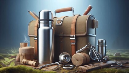 Camping Thermos – Stainless steel double walled thermos with a