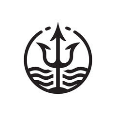 simple trident logo vector illustration
