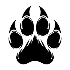 simple werewolf paw print  vector 