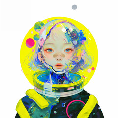 宇宙服を着た可愛い女の子